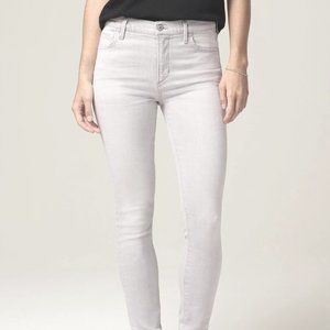 CITIZENS OF HUMANITY Rocket Crop Mid-Rise Skinny Jeans in Grey Marble